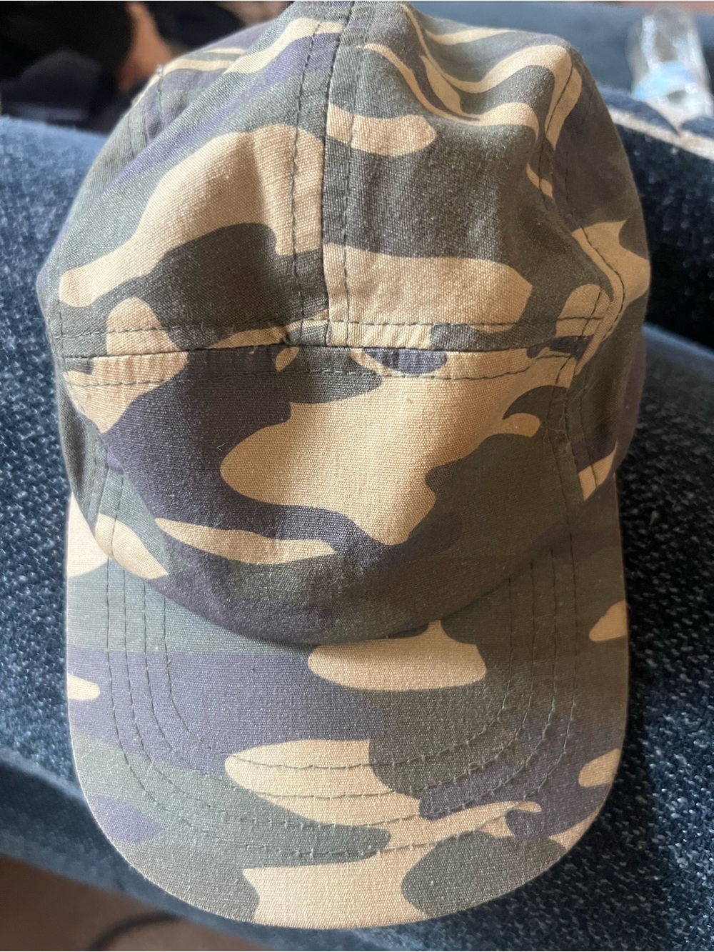 Camo Baseball Cap - Classic Green Beige Pattern